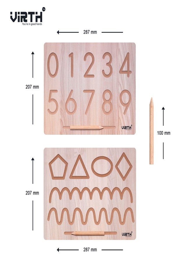 Virth 4 In 2 Combo English Alphabet, Number&Patten Board|Capital Word Acbd, Small Word Abcd&Number 0 To 9", Teach Your Child About Alphabets, Number&Patten - Image 3
